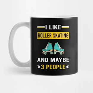 3 People Roller Skating Skate Skater Mug